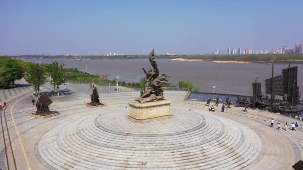 Kommunistiska Monument Kinesiska Staden — Stockvideo