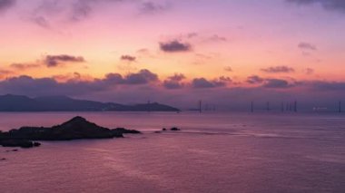 Deniz kıyısında gün batımında zaman aşımı 