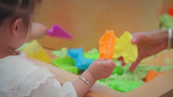 Kinderen Spelen Een Overdekte Speeltuin Een Winkelcentrum — Stockvideo