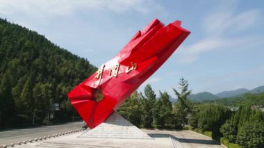Jinggangshan 'da heykel, Doğu Çin' in Jiangxi Eyaleti.