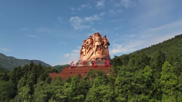 Prachtig Uitzicht Het Park Met Beroemd Monument China — Stockvideo