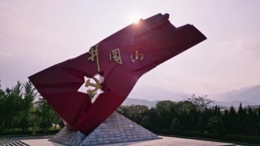 Jinggangshan 'da heykel, Doğu Çin' in Jiangxi Eyaleti.