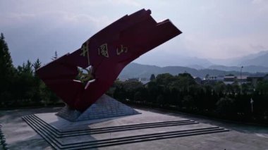 Jinggangshan 'da heykel, Doğu Çin' in Jiangxi Eyaleti.