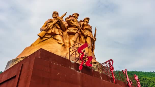 Красивый Вид Парк Известным Памятником Китае — стоковое видео