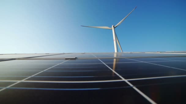 Escala Geração Energia Eólica Solar China — Vídeo de Stock