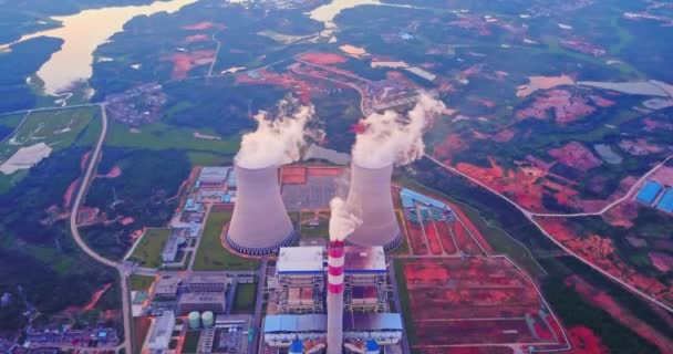 Thermische Centrale Jiangxi China — Stockvideo