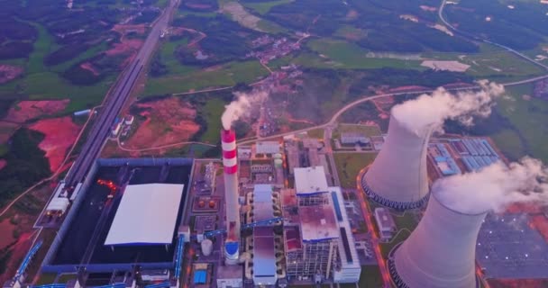 Thermische Centrale Jiangxi China — Stockvideo