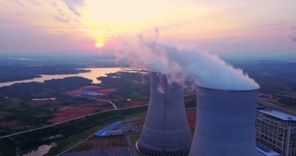 Теплоэлектростанция Цзянси Китай — стоковое видео