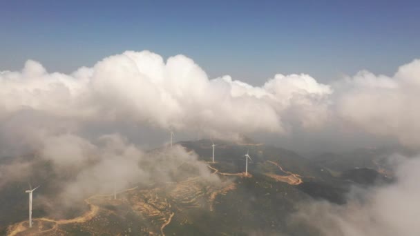 Windenergie Opwekking Schaal China — Stockvideo