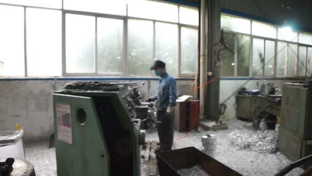 Fabrikada Yoğun Bir Sahne Çin Işçi — Stok video