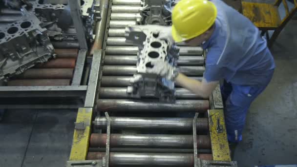 Forgalmas Jelenet Gyárban Kínai Munkásban — Stock videók