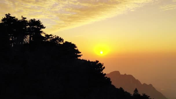 Sunrise Laoshan Scenic Spot Jiujiang City Επαρχία Jiangxi Κίνα — Αρχείο Βίντεο