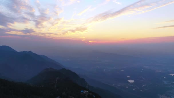 Sunrise Laoshan Scenic Spot Cidade Jiujiang Província Jiangxi China — Vídeo de Stock