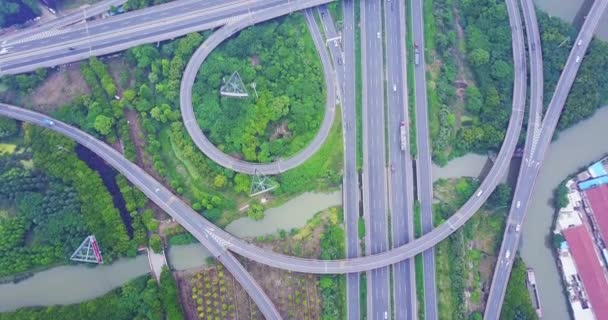 Cidade Nanchang China Paisagem Viaduto — Vídeo de Stock
