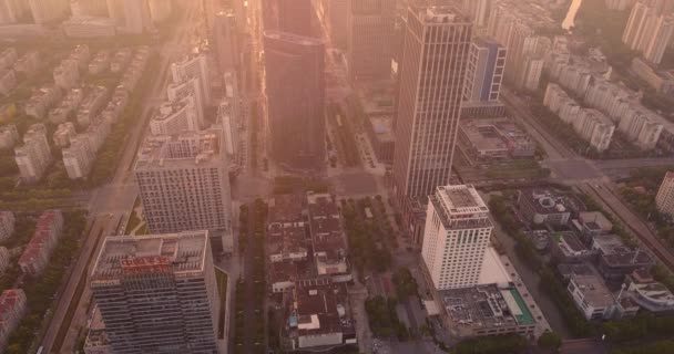 Прекрасный Вид Воздуха Город Сучжоу — стоковое видео