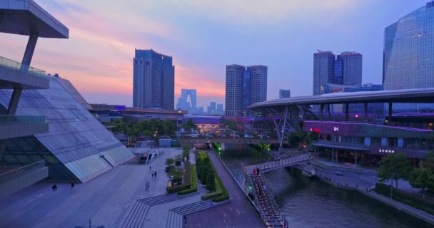 Piękny Widok Lotu Ptaka Suzhou City Krajobrazy — Wideo stockowe