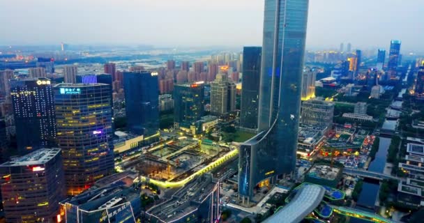Suzhou Şehir Manzarası Nın Güzel Hava Manzarası — Stok video