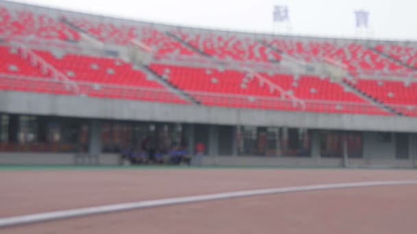 Niewyraźne Centrum Sportów Olimpijskich Chiny — Wideo stockowe