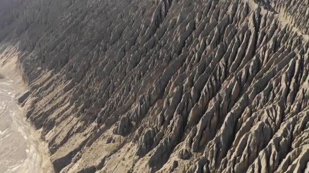 Κίνα Xinjiang Grand Canyon Τοπίο Θέα Areal — Αρχείο Βίντεο