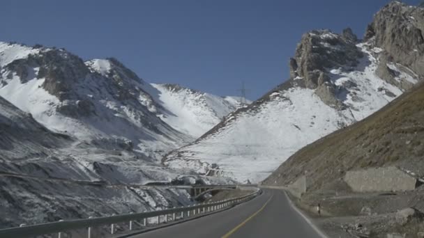 Montagne Innevate Paesaggio Xinjiang Cina — Video Stock
