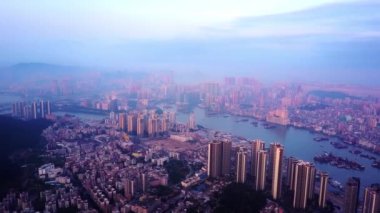 Günbatımında Macau City Skyline 