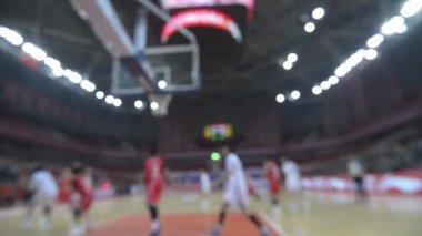 Çin 'deki basketbol maçının bulanık görüntüsü