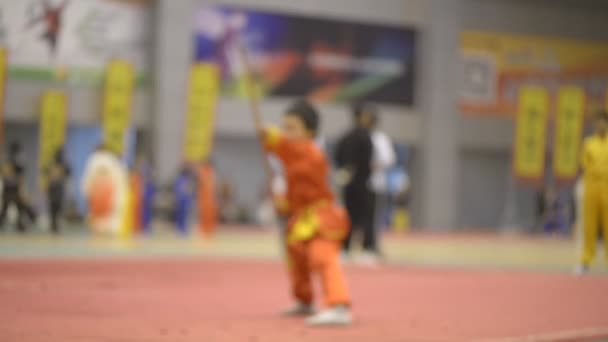 Ludzie Sztukach Walki Trenują Taekwondo — Wideo stockowe