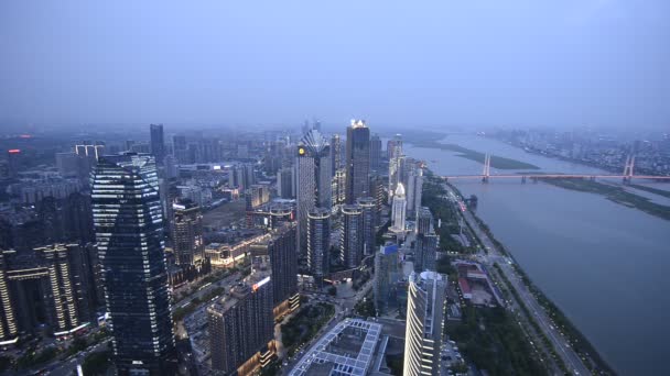 Vista Aérea Paisagem Cidade Nanchang Jiangxi China — Vídeo de Stock