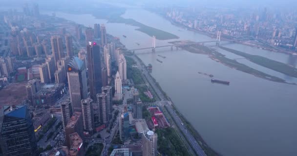 Vista Aérea Paisagem Cidade Nanchang Jiangxi China — Vídeo de Stock