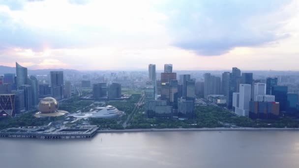 Αεροφωτογραφία Του Τοπίου Της Πόλης Nanchang Jiangxi Κίνα — Αρχείο Βίντεο