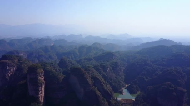 Красивый Вид Воздуха Горы — стоковое видео
