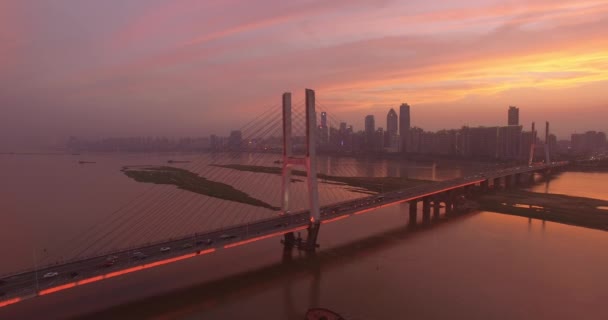 Ponte Paisagem Arquitetura Cidade Hangzhou — Vídeo de Stock