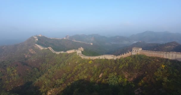 Китай Jinshanling Great Wall Вид Повітря — стокове відео