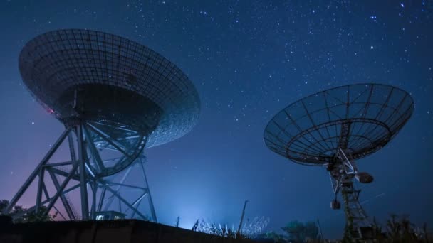 Радиотелескопы Обсерватории — стоковое видео