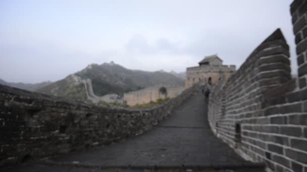 China Jinshanling Great Wall Vista Aérea — Vídeo de Stock