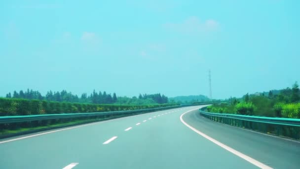 고속도로에서 운전의 Pov보기 — 비디오