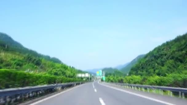 Pov Ansicht Des Fahrens Auf Der Autobahn — Stockvideo