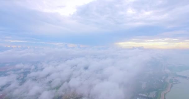 Valódi Szerves Felhők Légi Járművekből — Stock videók