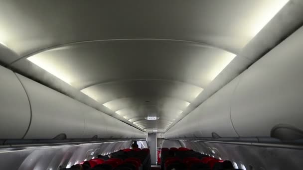 Inneren Des Modernen Flugzeugs — Stockvideo
