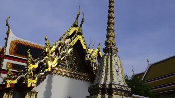 Тайский Храм Ват Пхо — стоковое видео