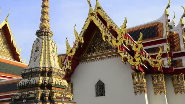 Thailändskt Wat Pho Tempel — Stockvideo