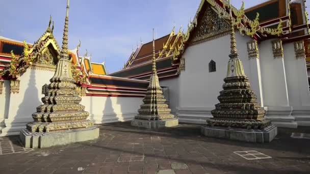 Thailändskt Wat Pho Tempel — Stockvideo