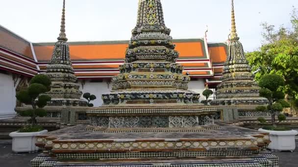 Thaise Wat Pho Tempel — Stockvideo