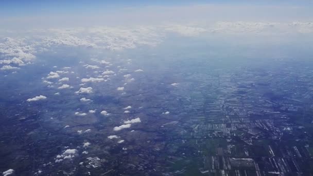 Ala Aeronaves Voando Acima Das Nuvens — Vídeo de Stock