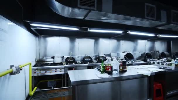 Interiorul Bucătăriei Restaurantul Modern — Videoclip de stoc