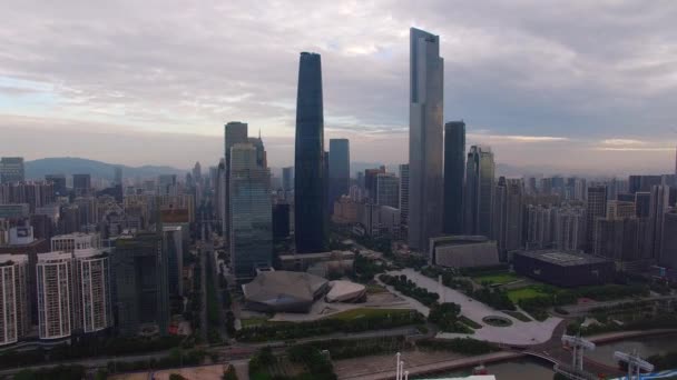 Belo Pôr Sol Sobre Cidade Moderna Ásia — Vídeo de Stock