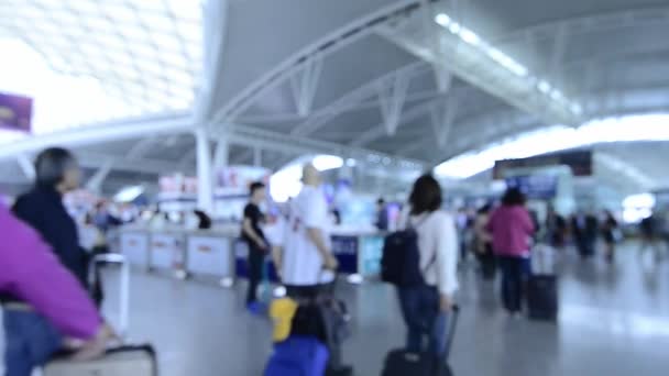 Passagiere Fuß Flughafen Asien — Stockvideo