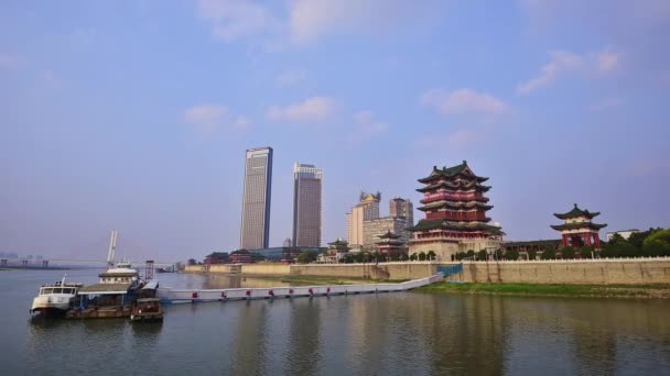 Денний Вид Сучасне Місто Азії — стокове відео