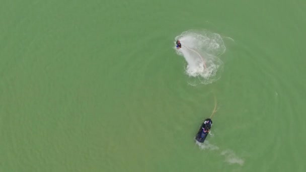 Αεροφωτογραφία Του Αγώνα Κωπηλασίας Νερού — Αρχείο Βίντεο