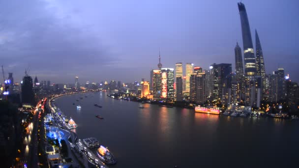 Вид Воздуха Шанхай — стоковое видео